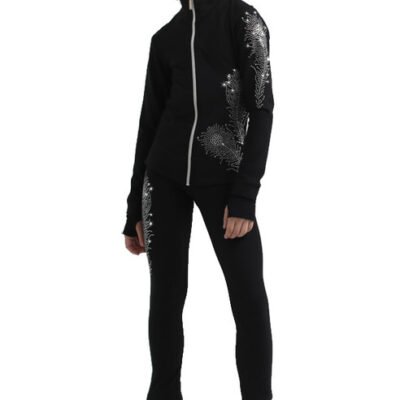 IceDress Figure Skating Outfit - Thermal - Firebird (Size CXXS, Black)