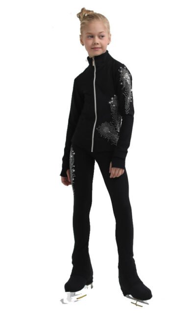 IceDress Figure Skating Outfit - Thermal - Firebird (Size CXXS, Black)