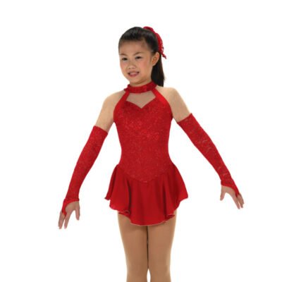 Jerry's Ice Skating Dress - 627 Opera Gloves Dress Ruby Red Youth 6-8