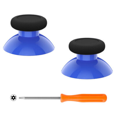 eXtremeRate Blue & Black Replacement Thumbsticks for Xb
