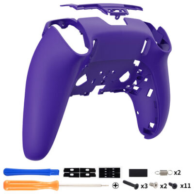 eXtremeRate Purple Custom Back Housing Bottom Shell Compati