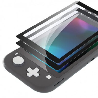 eXtremeRate 2 Pack Black Border Transparent HD Saver Protec