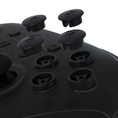 eXtremeRate Black Interchangeable ABXY Buttons for Nintendo