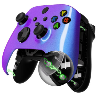 eXtremeRate FaceMag Chameleon Purple Blue Magnetic Replacem