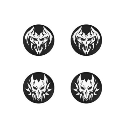 PlayVital Lich Demons Thumb Grip Caps for PS5/4 Controller,