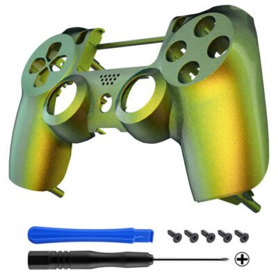 eXtremeRate Green and Gold Chameleon Front Housing Shell Fa