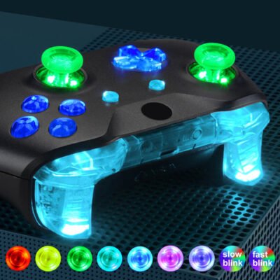 eXtremeRate Multi-Colors Luminated Bumpers Triggers Dpad Th