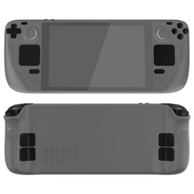 eXtremeRate Black Replacement Full Set Buttons for Steam De