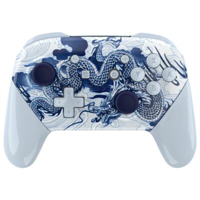 eXtremeRate Porcelain Dragon Faceplate Backplate Handles fo