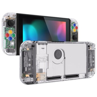 eXtremeRate Crystal Clear Back Plate for NS Switch Console,