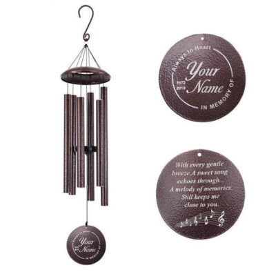 Astarin Personalized Memorial Wind Chimes,Sympathy Gift for loss of loved ones-061