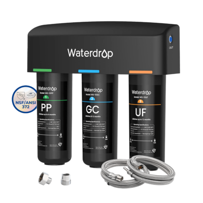 3-Stage Ultra Filtration Under Sink Water Filter System Waterdrop TSA-UF