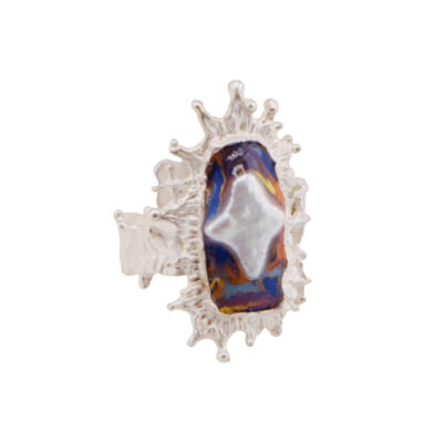 MUKTANK X QUANDO The Door of Stars Silver and Pearl Ring