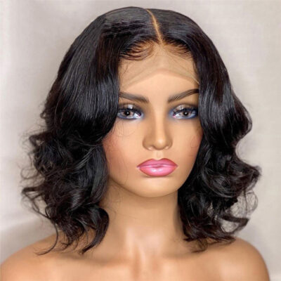 Premium Wig - Twisted Curls Short Hair Big Wave Front Lace Wig