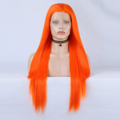 Swish Orange Front Lace Long Straight Wig