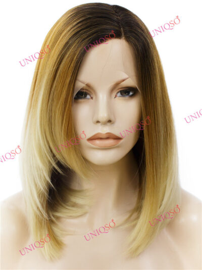 Premium Wig - Reverse-Ombre Blonde Lace Front Synthetic Wig