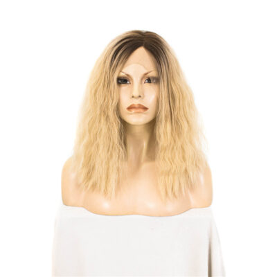 Premium Wig - Rooted Honey Blonde In Medium Curl Lace Front Wig