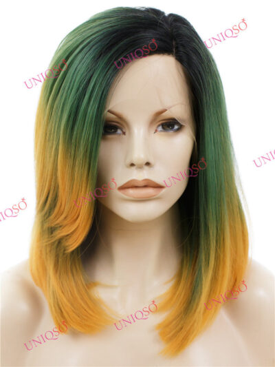 Premium Wig - Dip Dye Turquoise Ombre Lace Wig