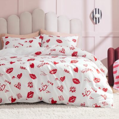 Marilyn Monroe Duvet Cover Set Simplistic White