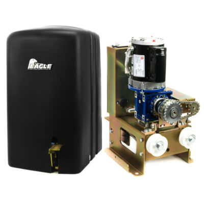 Commercial Sliding Gate Opener Eagle-2000 FR 1/2 Horse Power Motorize Slide Gate Operator for Large 45’ feet Gates or 1000lbs Weight Capacity with 2 Wireless Remotes, 1 Receiver, and Photo Eye.