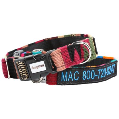 Embroidered Maya Personalized Dog Collar