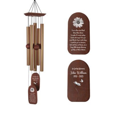 Astarin Personalized Memorial Wind Chimes,Sympathy Gift for loss of loved ones-067