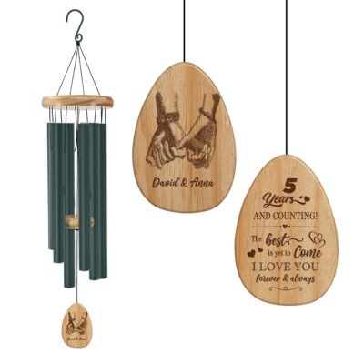 Astarin Personalized Wedding Anniversary Wind Chimes,Housewarming Wedding Gift -002