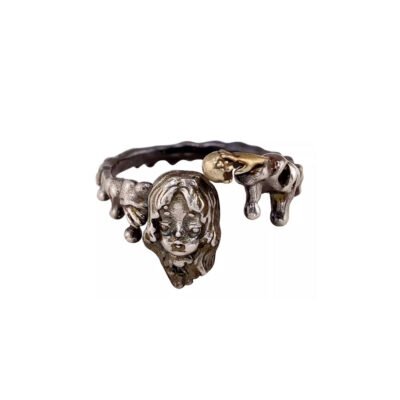 MUKTANK x QUANDO Face Silver Ring