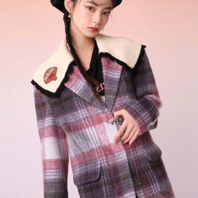 MUKZIN Plaid Cassic Versatile Warm Campus Style Coat