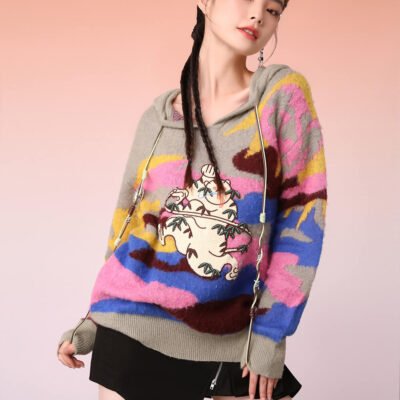 MUKZIN Trendy Color Casual Hooded Sweater