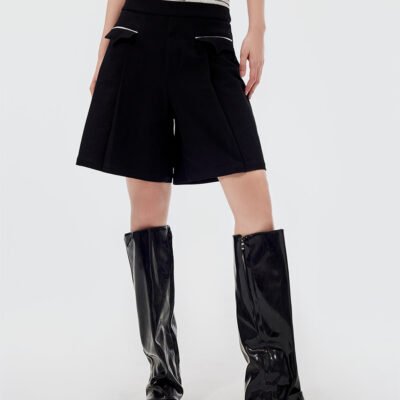 MUKZIN Black Casual Shorts