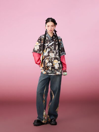 MUKZIN Loose Stitching Retro All-match New Jeans