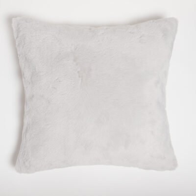 n home Recycled Polyester Faux Fur Cushion - Grey