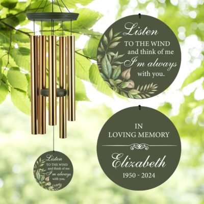 Astarin Personalized Memorial Wind Chimes,Sympathy Gift for loss of loved ones-131