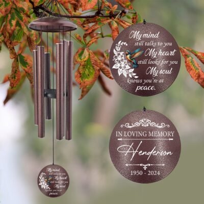 Astarin Personalized Memorial Wind Chimes,Sympathy Gift for loss of loved ones-125