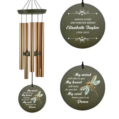 Astarin Personalized Memorial Wind Chimes,Sympathy Gift for loss of loved ones-038