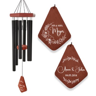 Astarin Personalized Wedding Anniversary Wind Chimes,Housewarming Wedding Gift -023