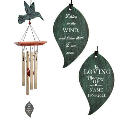 Astarin Personalized Memorial Wind Chimes,Sympathy Gift for loss of loved ones-027