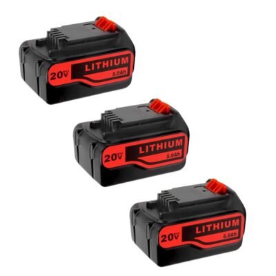 For Black and Decker 20V Battery 5Ah Replacement   LB2X4020 LBXR20 Lithium Battery 3 Pack