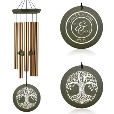 Astarin Personalized Wedding Anniversary Wind Chimes,Housewarming Wedding Gift -005