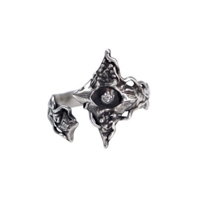 MUKTANK X QUANDO Dark Star's Eye Pure Silver Ring