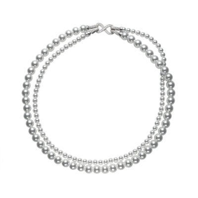 MUKTANK Madama Akoya Double Layered Necklace Madama Akoya