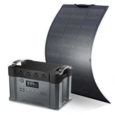 ALLPOWERS Solar Generator Kit 2400W (S2000 Pro  SF100 100W Flexible Solar Panel)