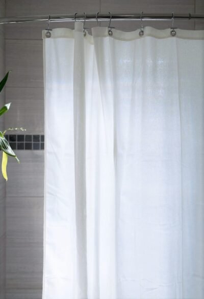 Organic Cotton Shower Curtain – Bath, Tub  Stall Sizes