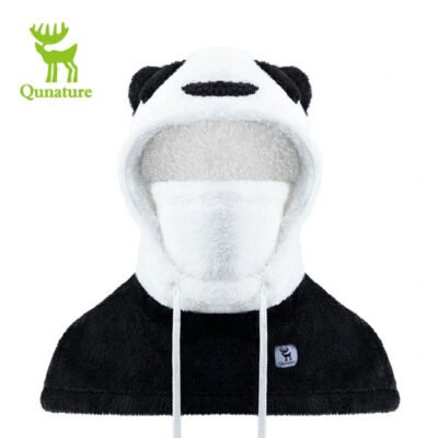 Qunature Panda Head Cover  Adorable Parent-Child Winter Wear