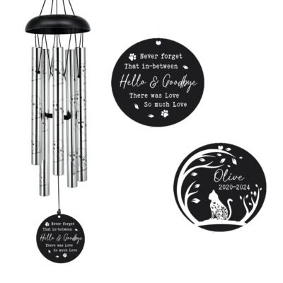 Astarin Personalized Pet Memorial and sympathy Wind Chimes,Pet Loss Gift-042