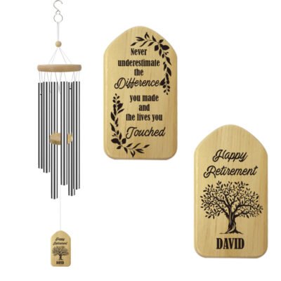 Astarin Personalized Wind Chimes for Retirement,Happy Retirement WindChimes Gifts-042