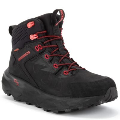 ROCKROOSTER Farmington Black 6 Inch Waterproof Hiking Boots with VIBRAM Outsole  OC21034