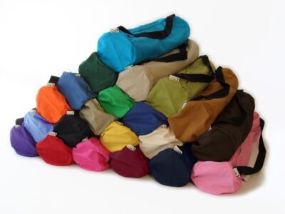 Durable Large Cotton Yoga Mat Bag - CLEARANCE / Pink