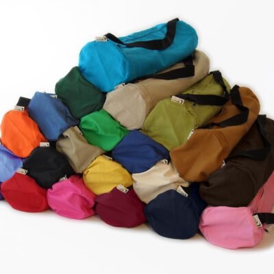 Durable Large Cotton Yoga Mat Bag - CLEARANCE / Pink